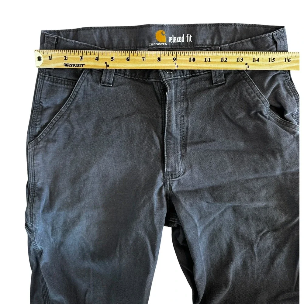 Carhartt Relaxed Fit Work Pants Men's 34x32 Black Utility Carpenter Canvas Workw